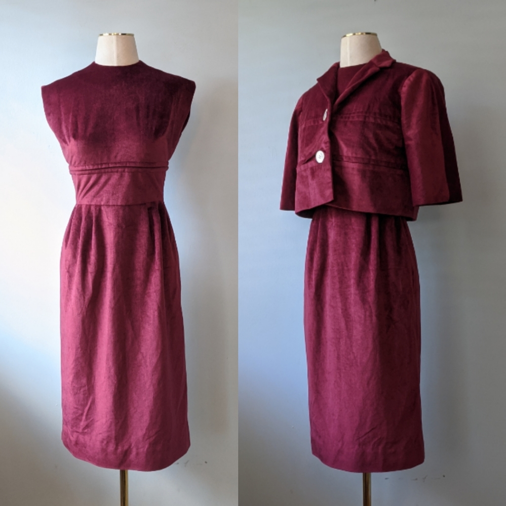 OOAK 50s 60s custom sewn vintage dress jacket set